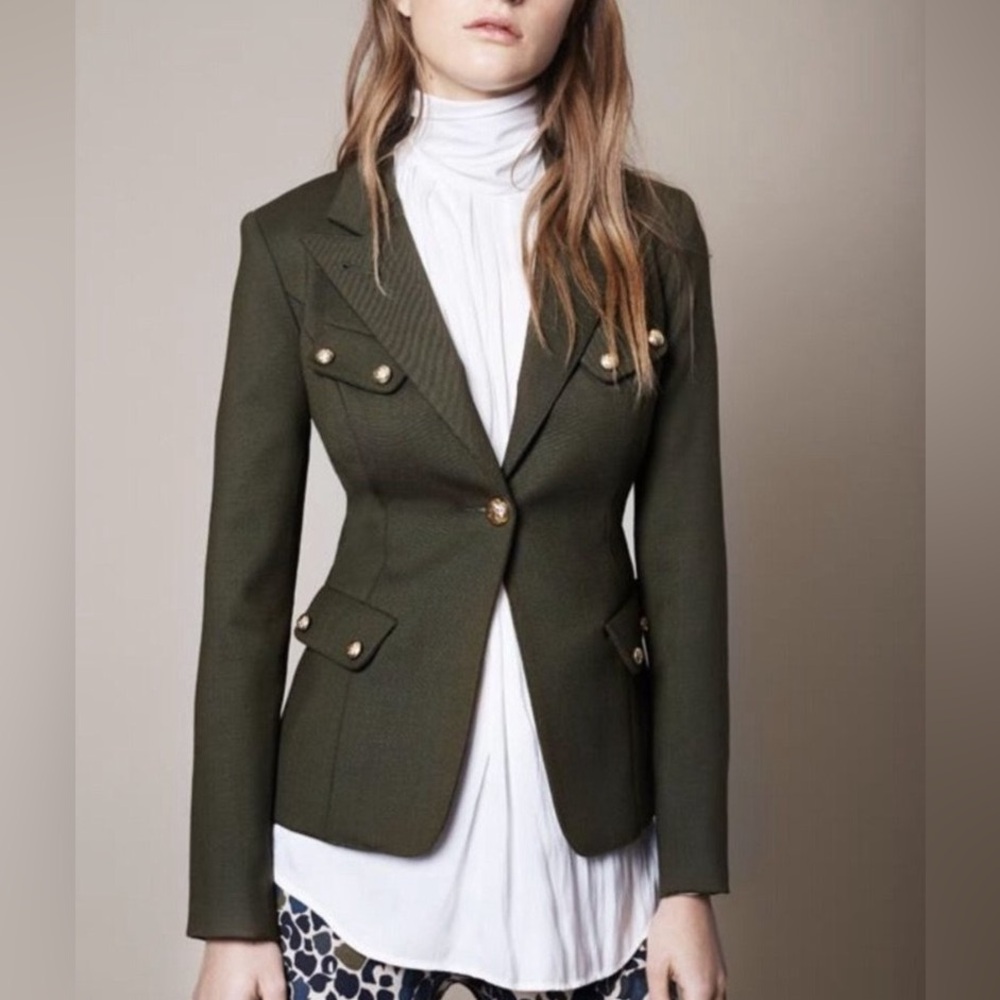 Smythe Classic Blazer in Army Green